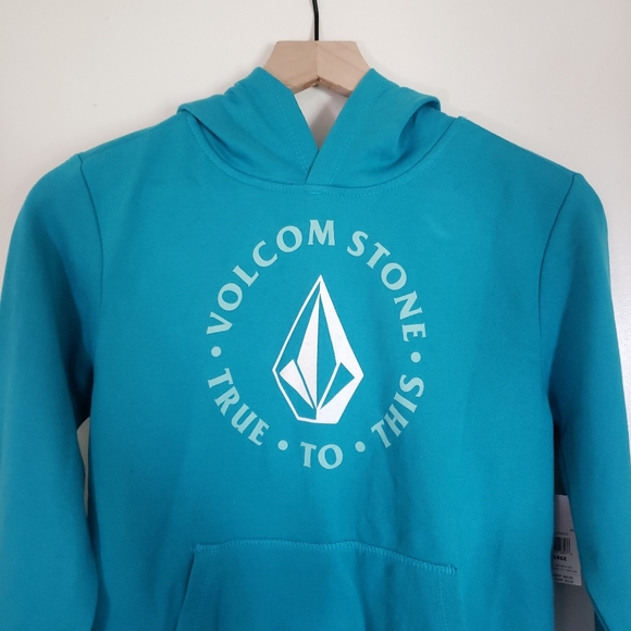 Volcom Blue Hooded Sweatshirt. Tags.  Large. - Picture 2 of 10